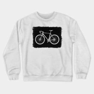 Cyclocross Bicycle B&W Crewneck Sweatshirt